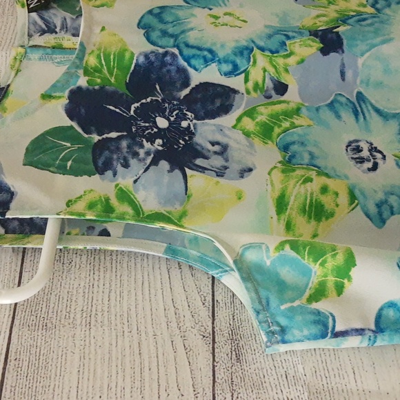 NY&Co Floral Watercolor Print Tank Dress VTG 90s Blue Green Size 8 - Picture 2 of 10